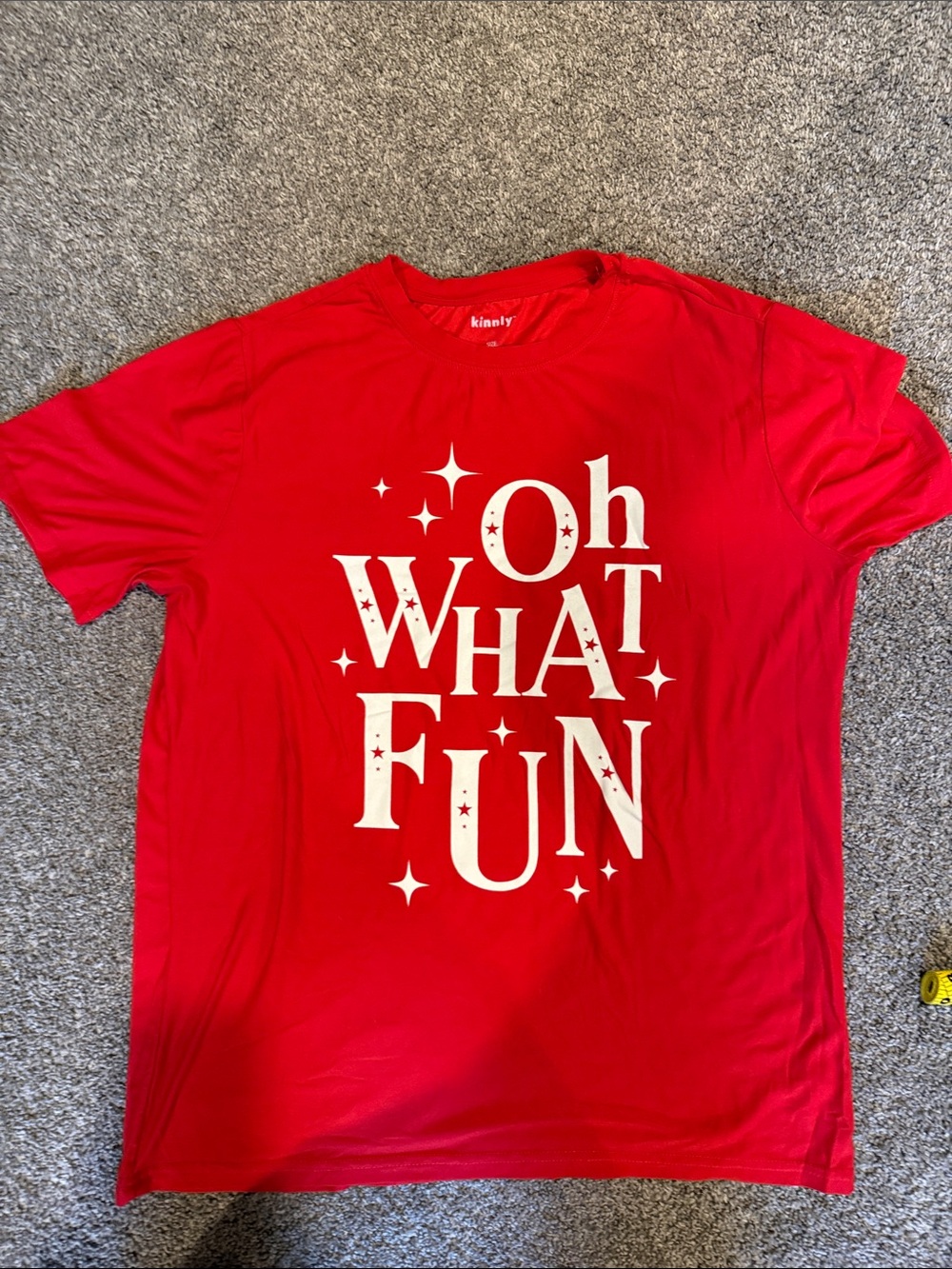 Adult Red Holiday 'Oh What Fun' Graphic Tee